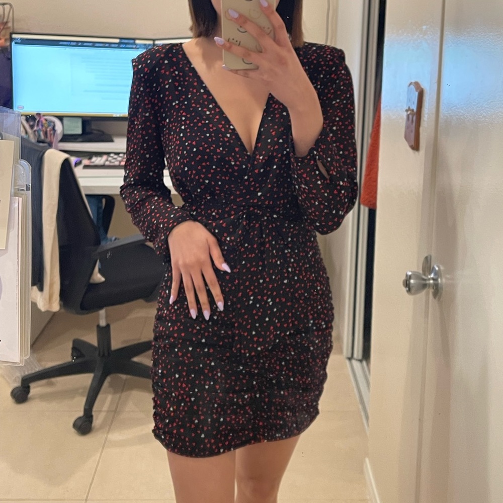 Zara Hearts Dress- Black